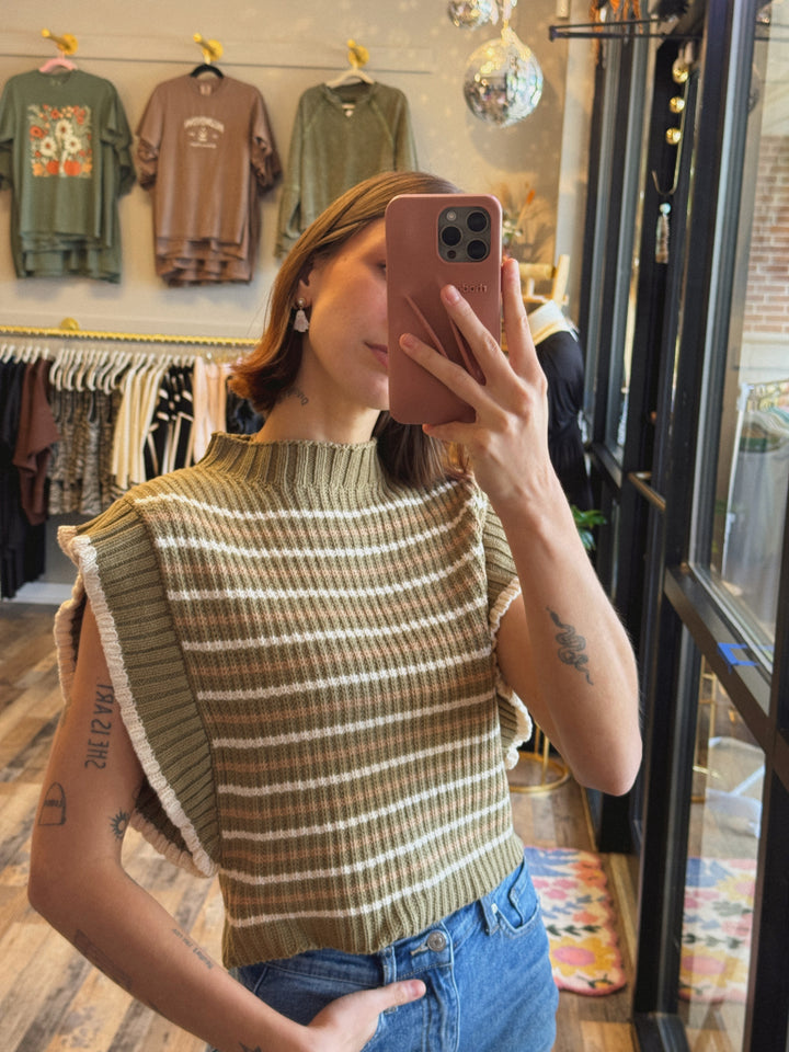 Stella Mock Neck Sweater Vest