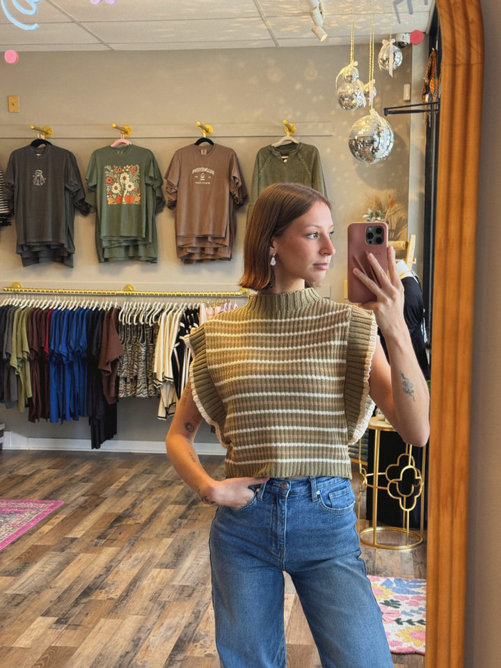 Stella Mock Neck Sweater Vest