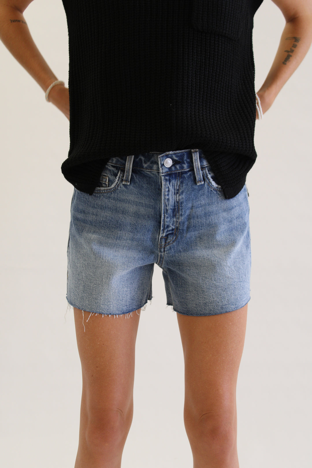 Rebecca High Waist Denim Short