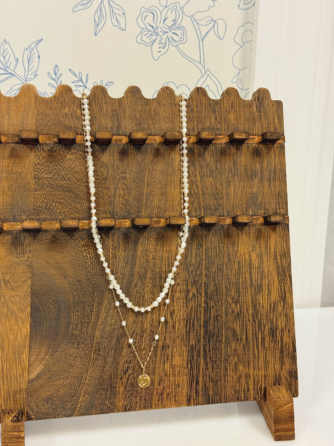 Charm Pearl Beaded Layered Necklace