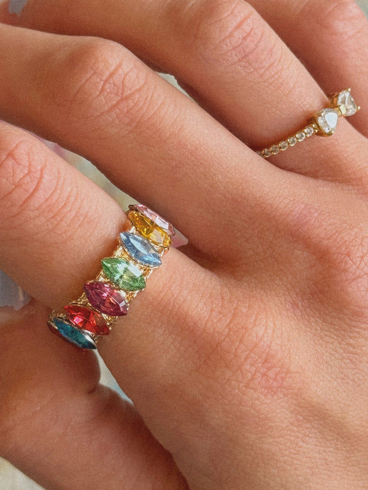 Rainbow Chunky Ring