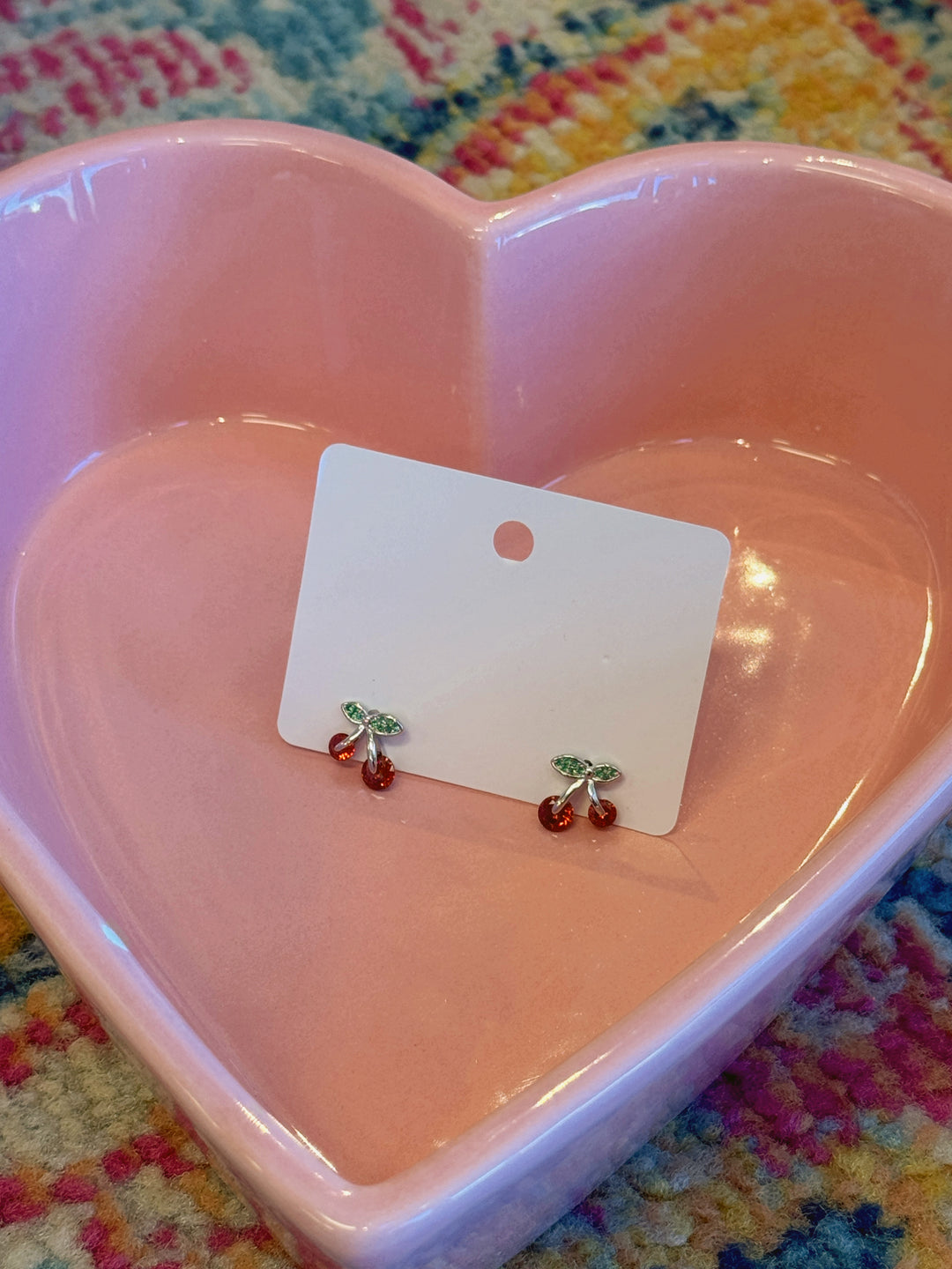 Red Cherry Stud Earrings