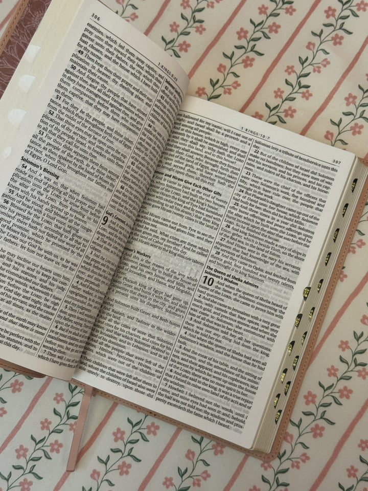 KJV Bible Thinline LP Faux Leather Trust, Pink