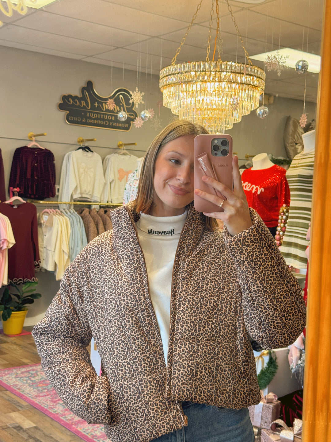 ANIMAL PRINTED PUFFER JACKET