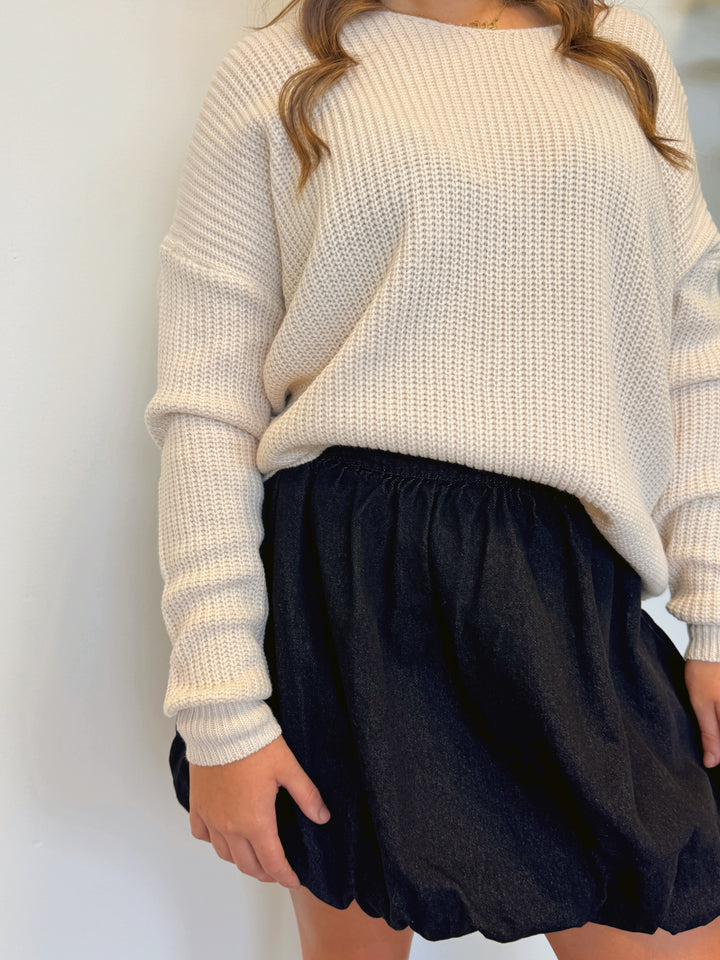 MACEY BUBBLE HEM SKIRT