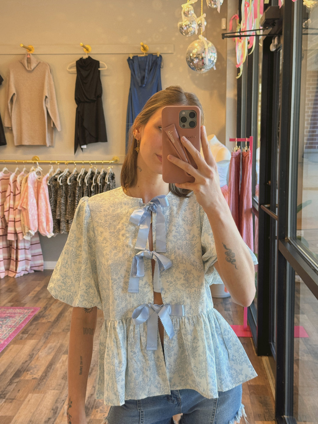 Luna Tie Front Top
