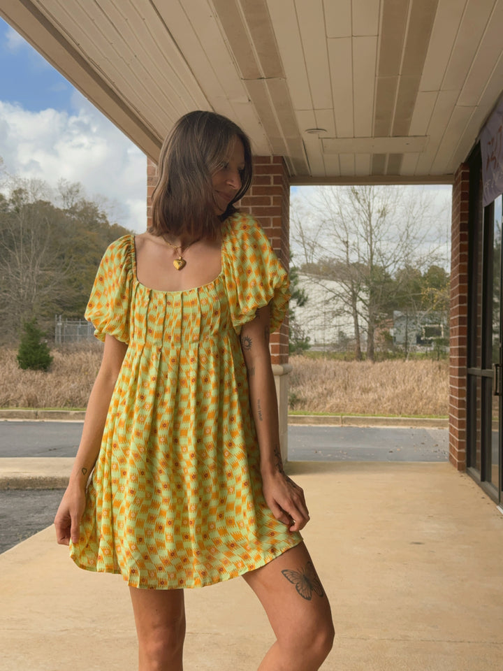 Penny Puff Sleeve Mini Dress