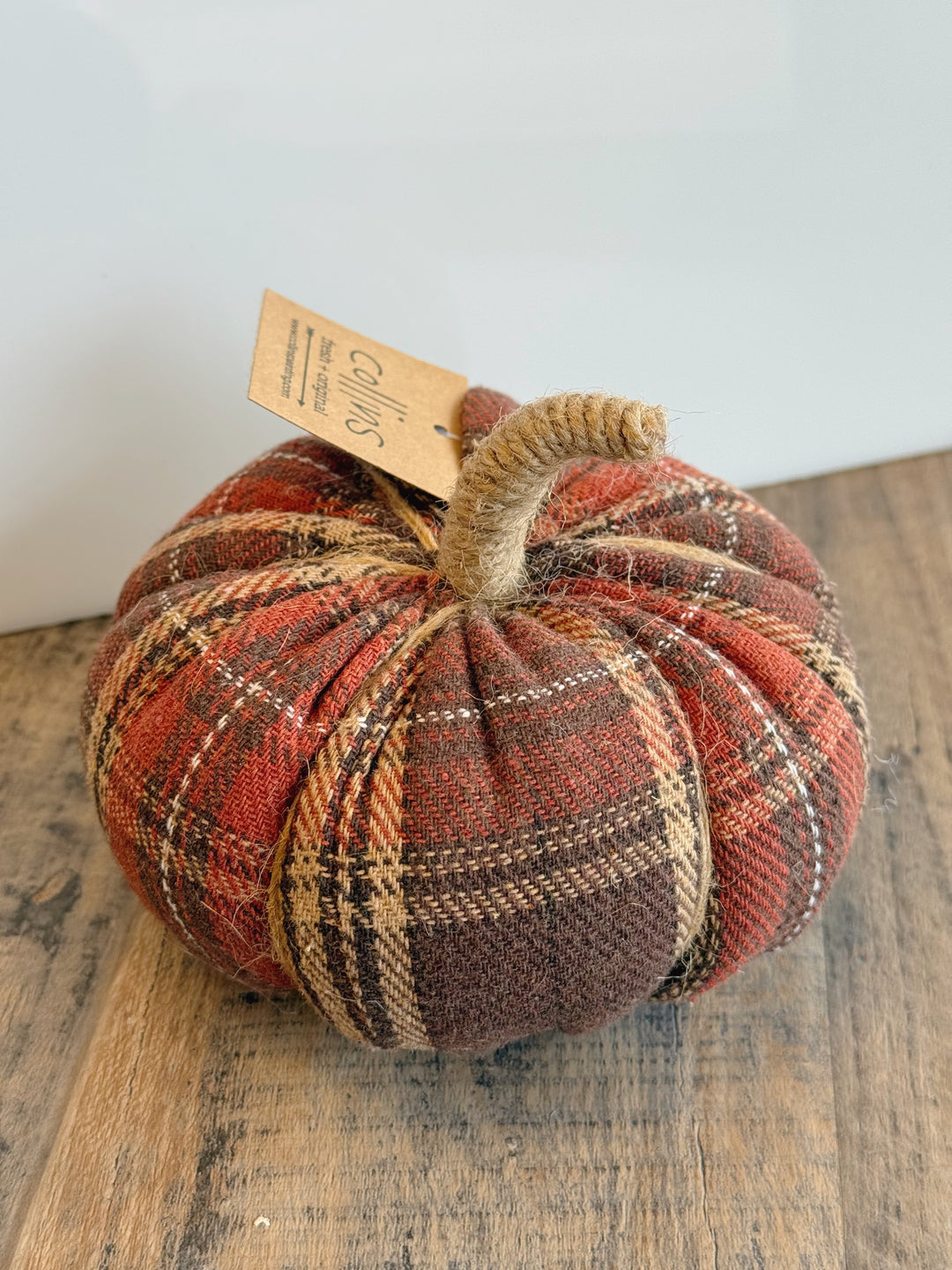 Harvest Plaid Pumpkin