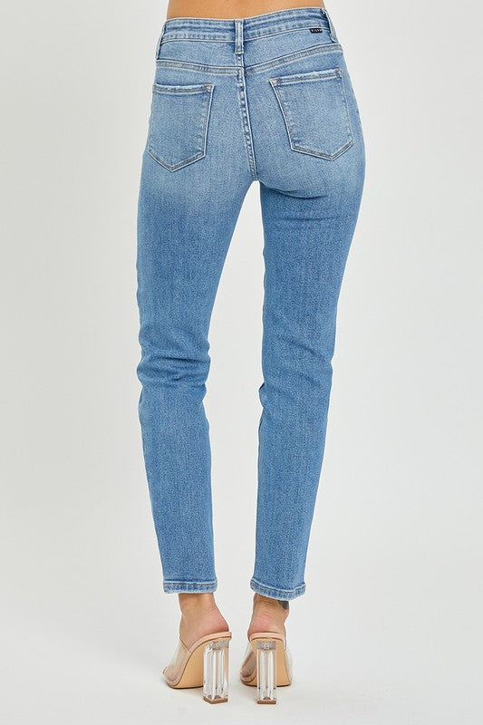 PLUS Mid Rise Skinny Jeans- Medium Wash