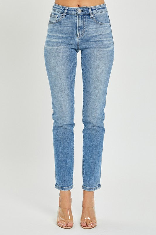 PLUS Mid Rise Skinny Jeans- Medium Wash