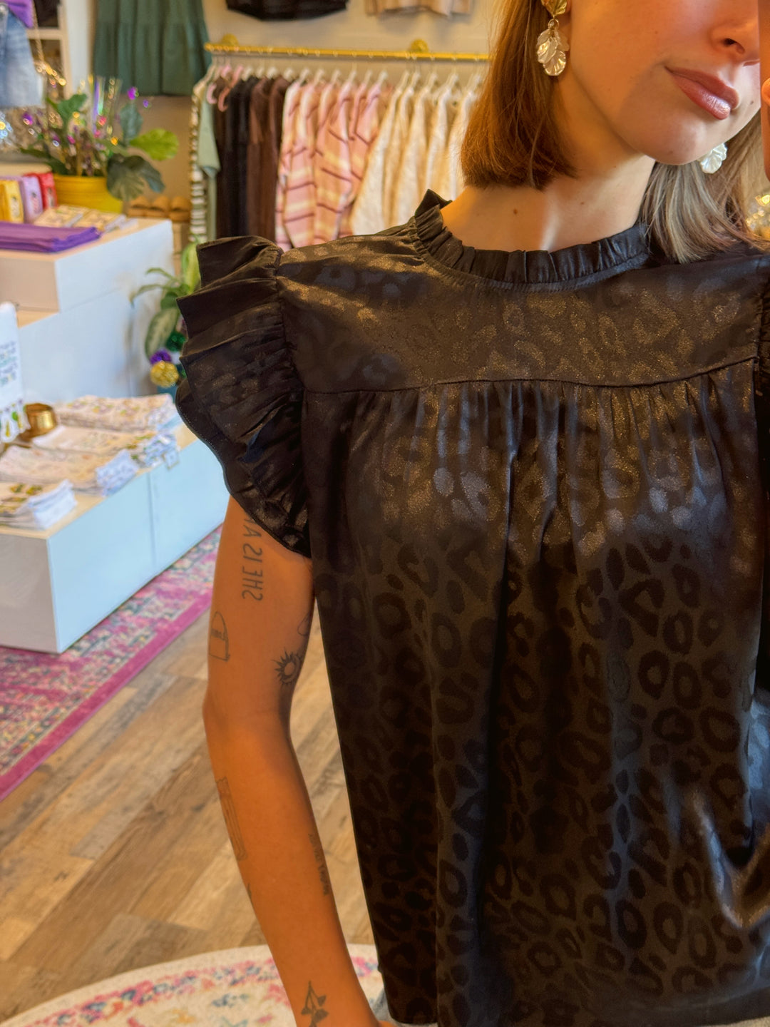 Cassie Leopard Print Blouse
