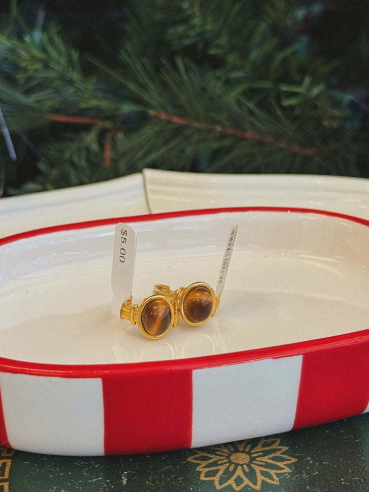 18K STAINLESS STEEL TIGER RING