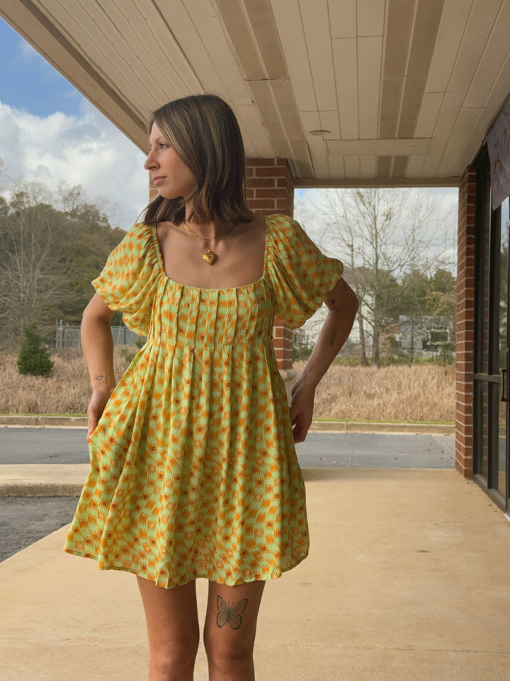 Penny Puff Sleeve Mini Dress
