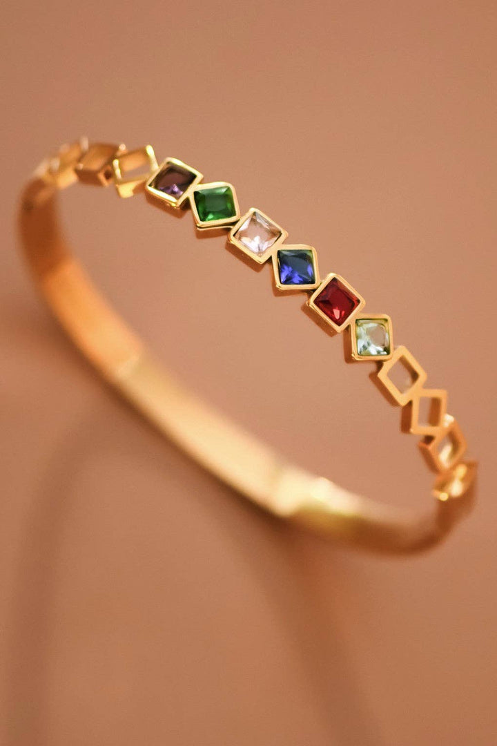 18K Gold Plated Colorful Bangle