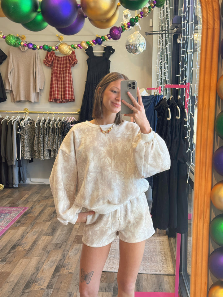 Kaylee Camo Crewneck Set