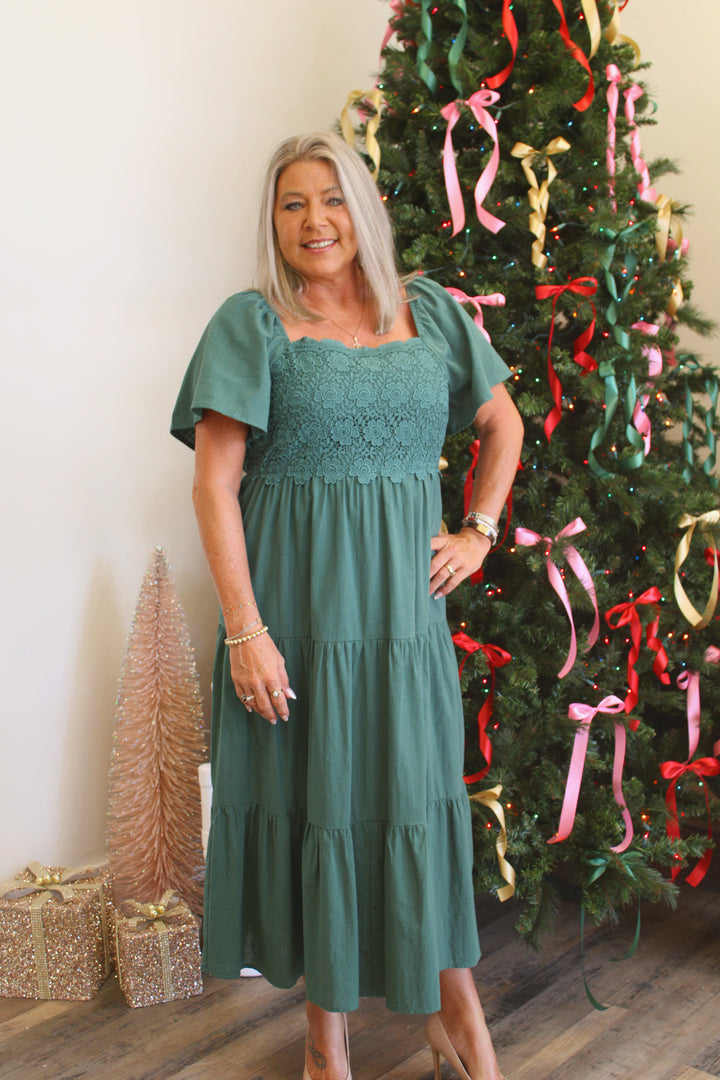 ESSENCE OF FALL MIDI DRESS