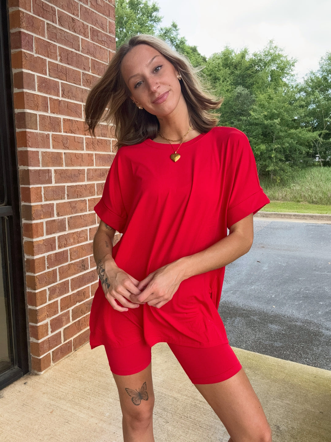 Kaitlyn Biker Short Set