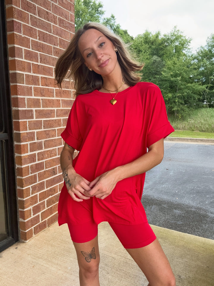 Kaitlyn Biker Short Set