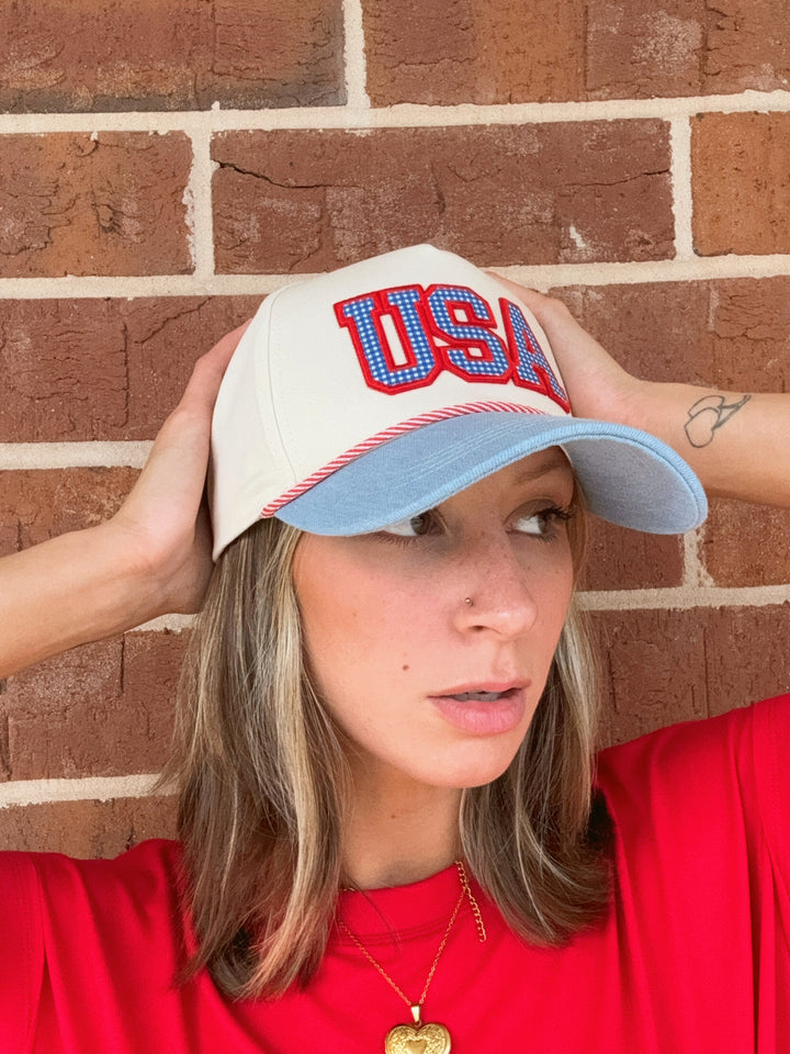 USA Gingham Hat