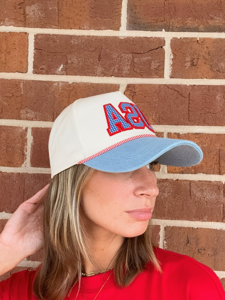 USA Gingham Hat