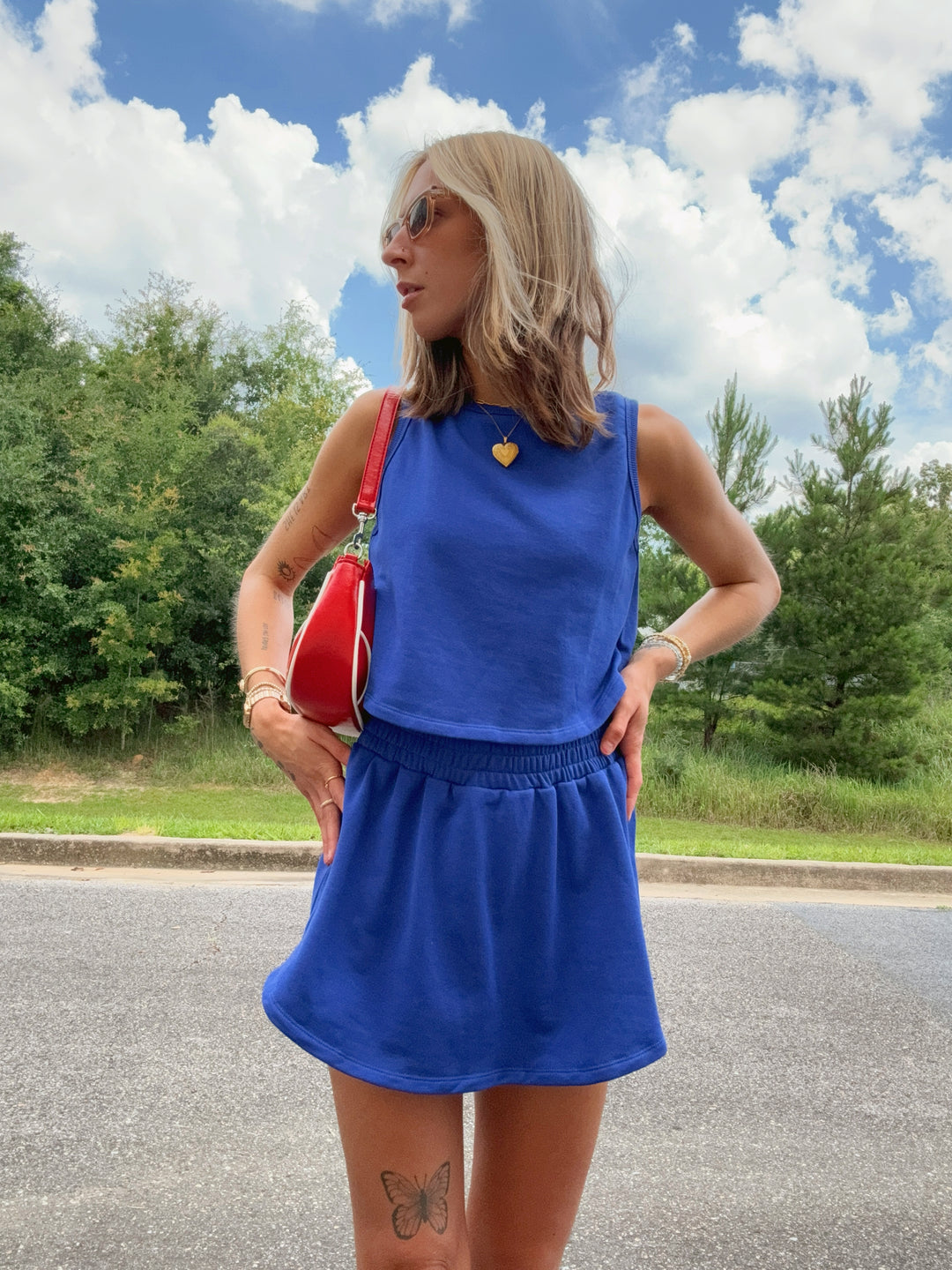 Kailee Terry Knit Tennis Skort Set