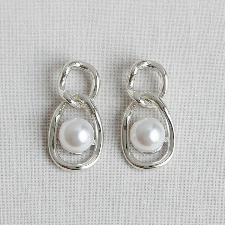 Organic Pearl Stud Earrings