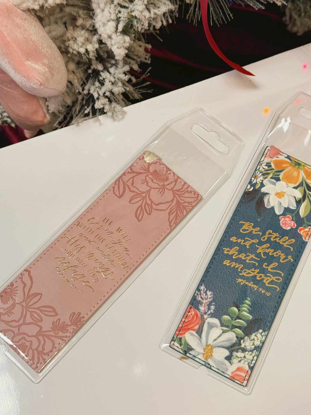 Bookmark Faux Leather Teal Be Still. Ps. 46:10