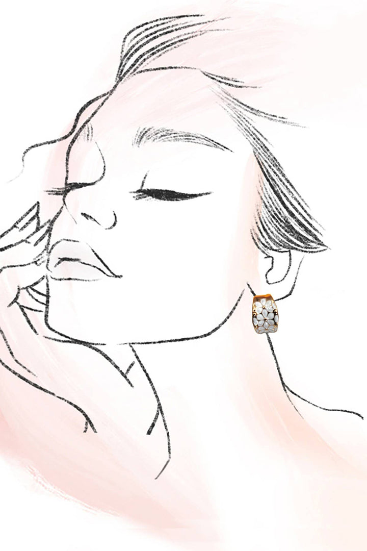 FLOWER HOOP EARRINGS