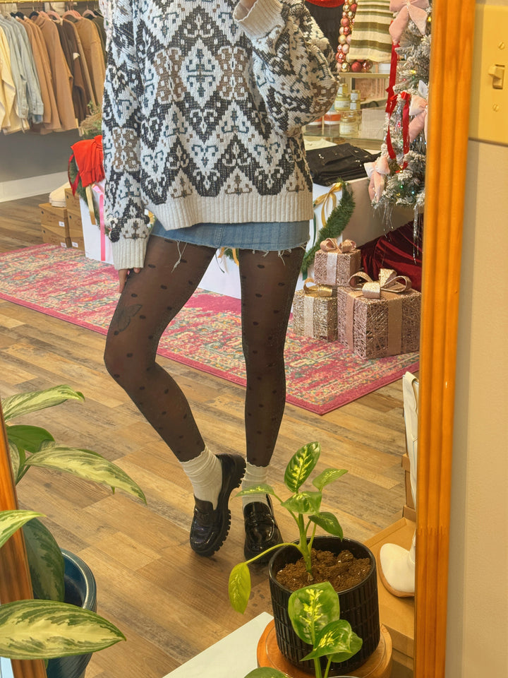 Sheer Polka Dot Tights