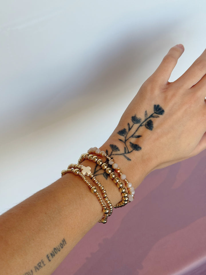 BOHO CROSS BEADED BRACELET