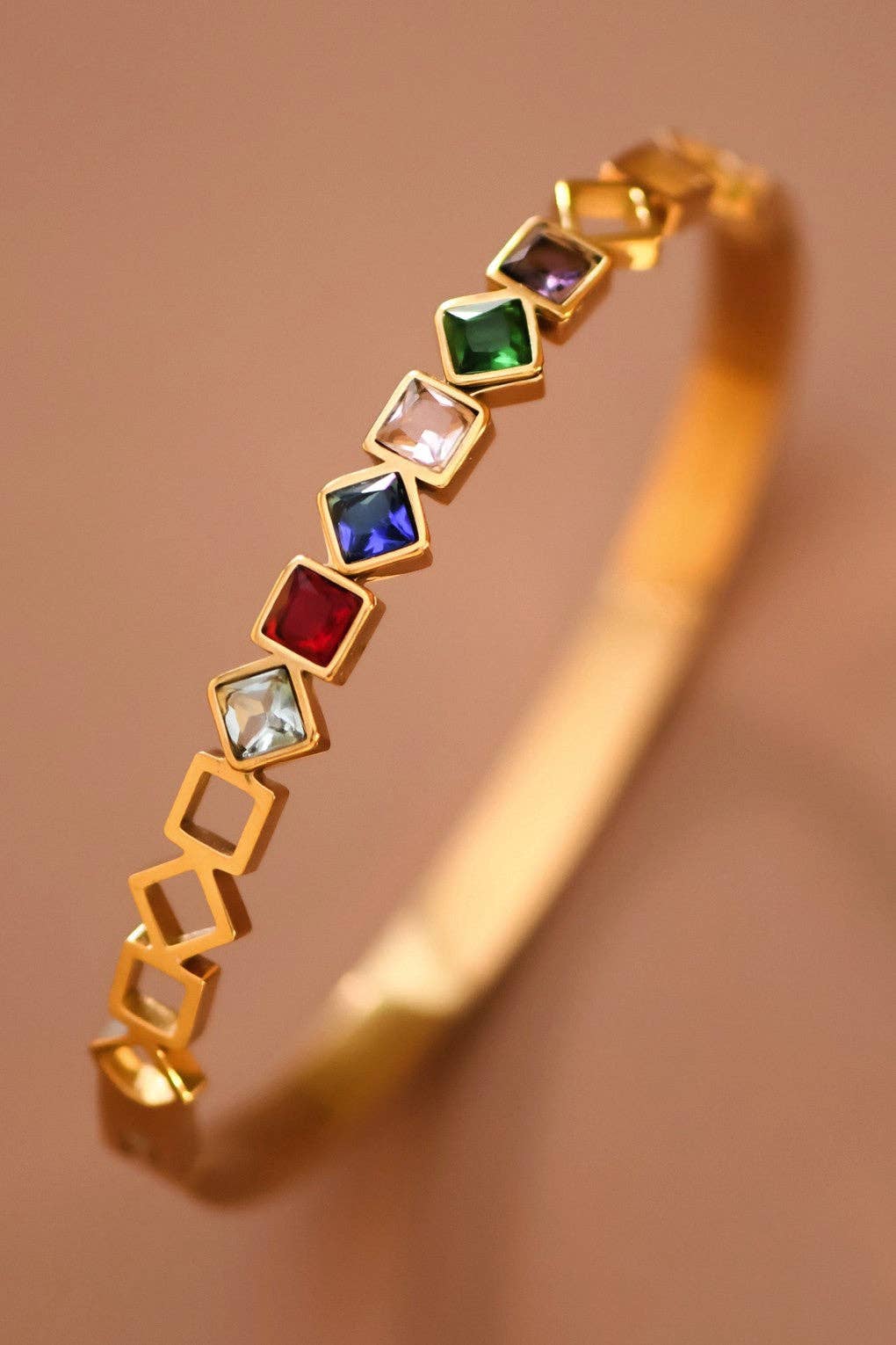 18K Gold Plated Colorful Bangle