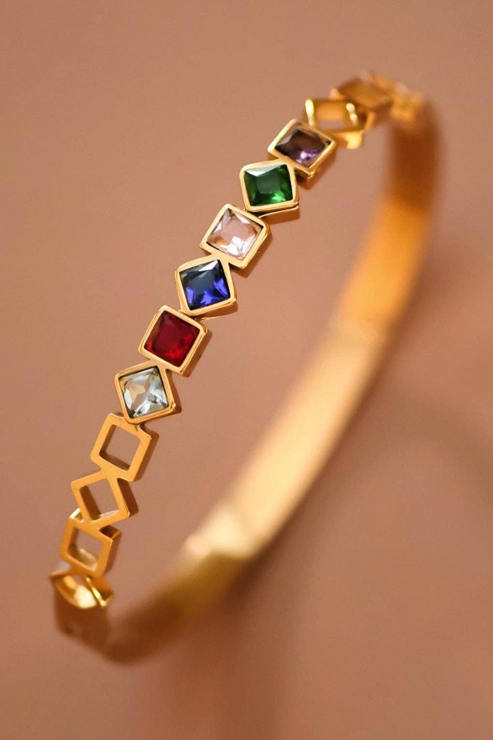 18K Gold Plated Colorful Bangle