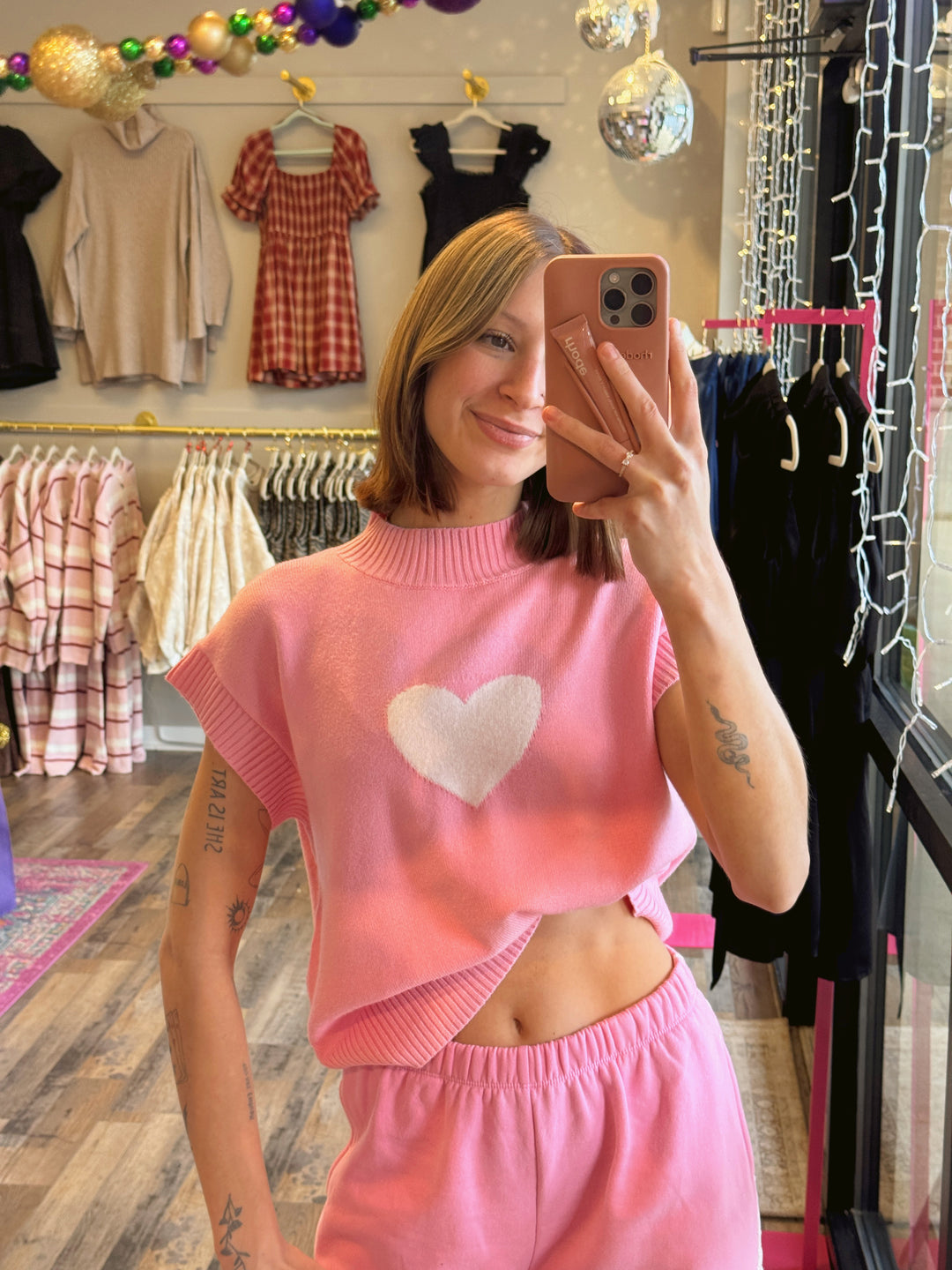 Valerie Valentine Cropped Sweater