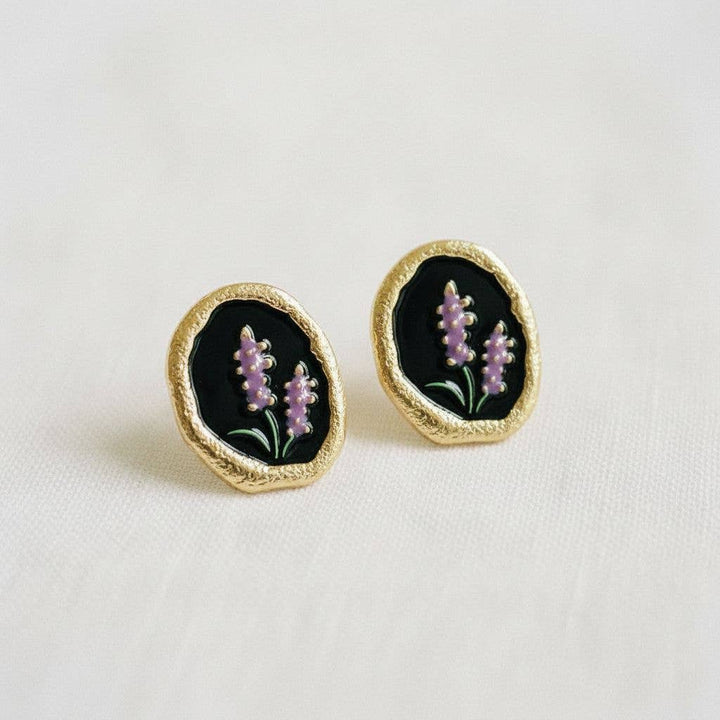 Organic Lavender Drop Earrings