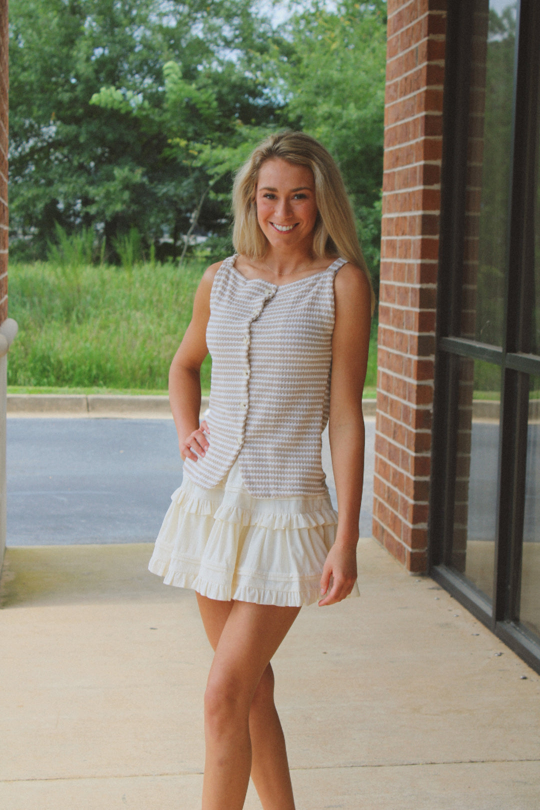 Penny Button Up Top