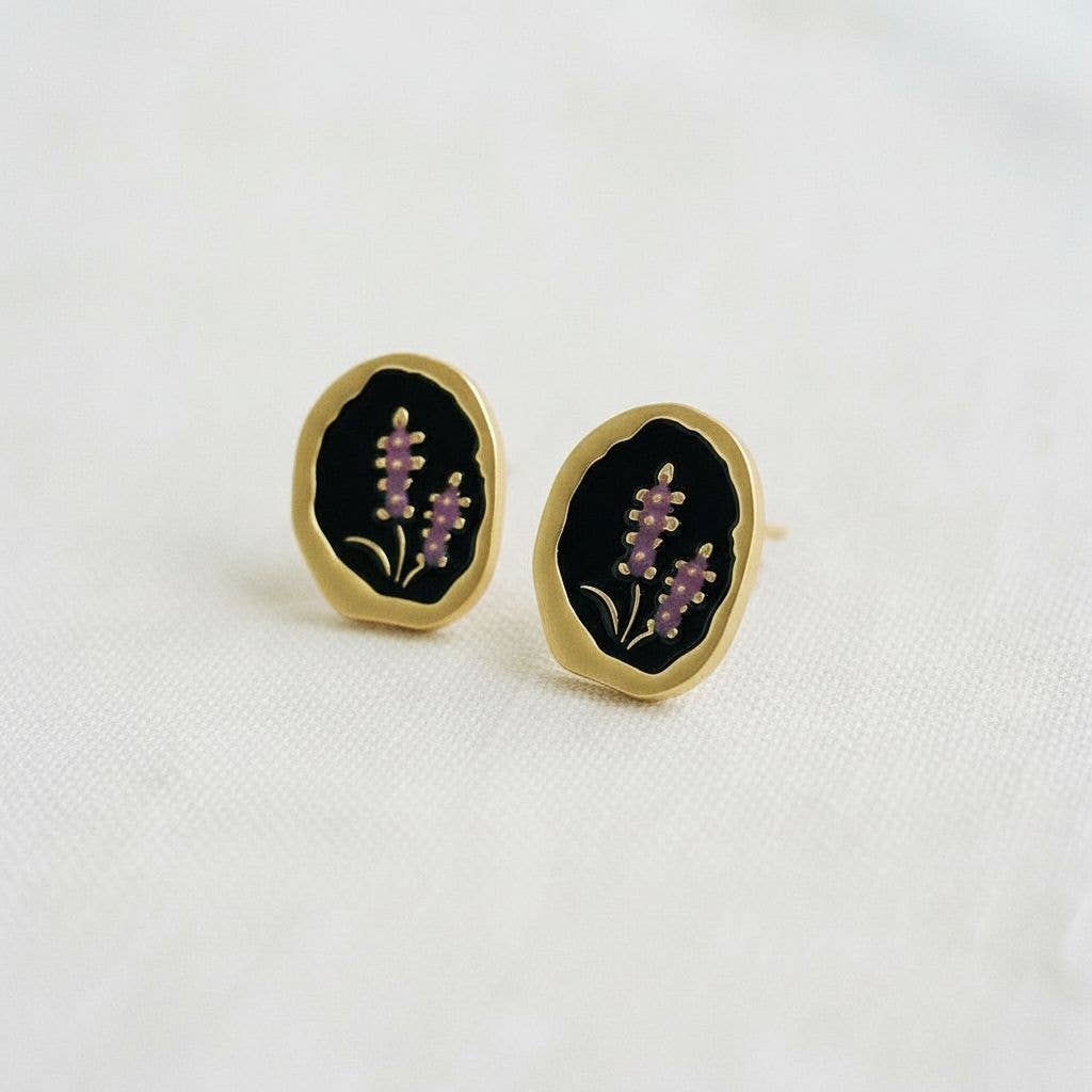 Organic Lavender Drop Earrings