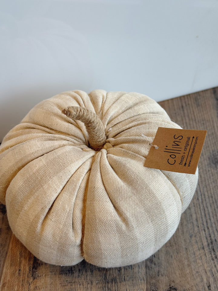 Tan Checkered Pumpkin