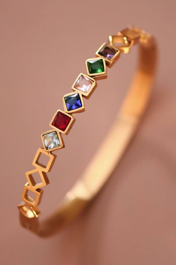 18K Gold Plated Colorful Bangle