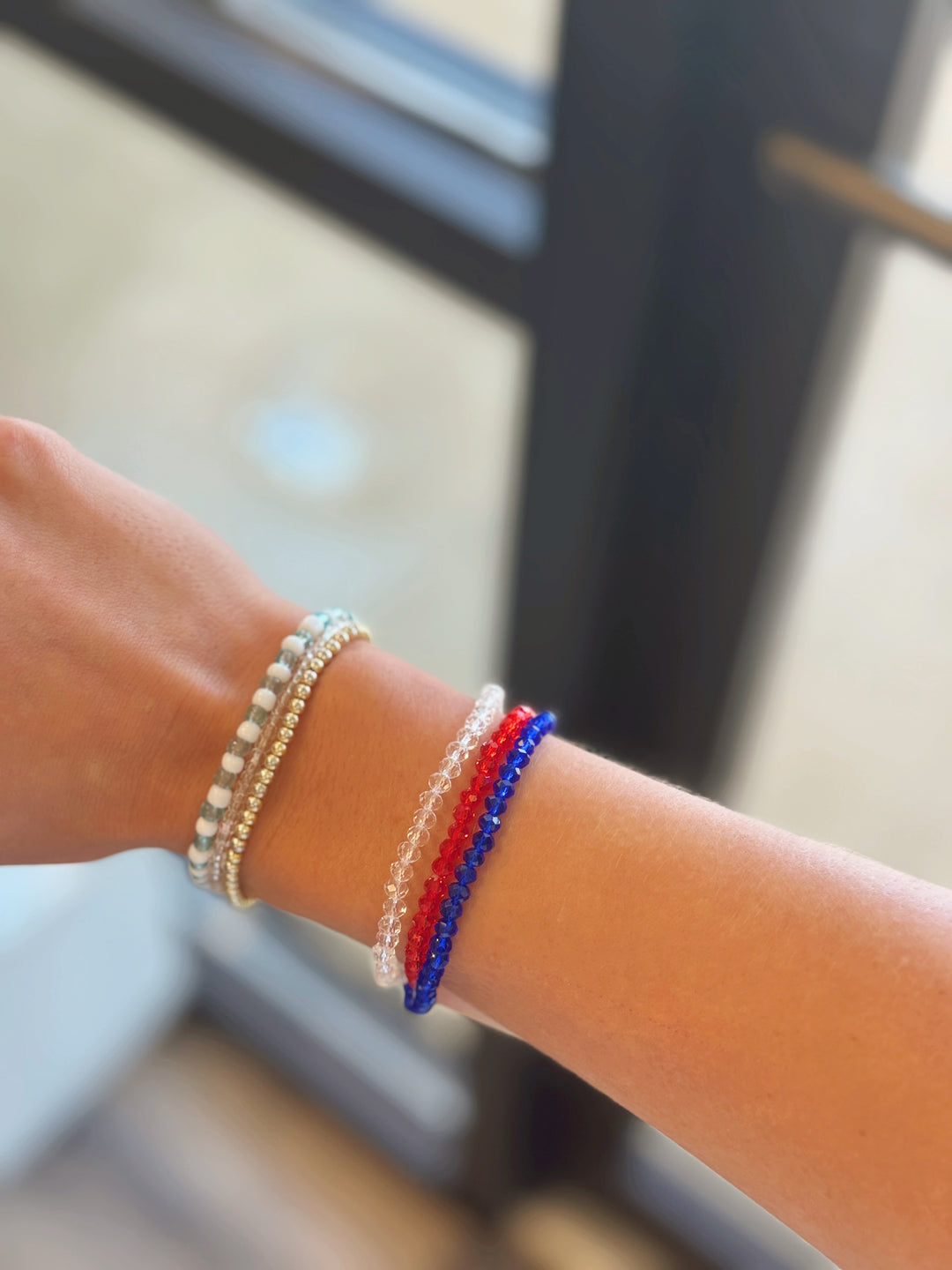 RED WHITE & BLUE BRACELETS