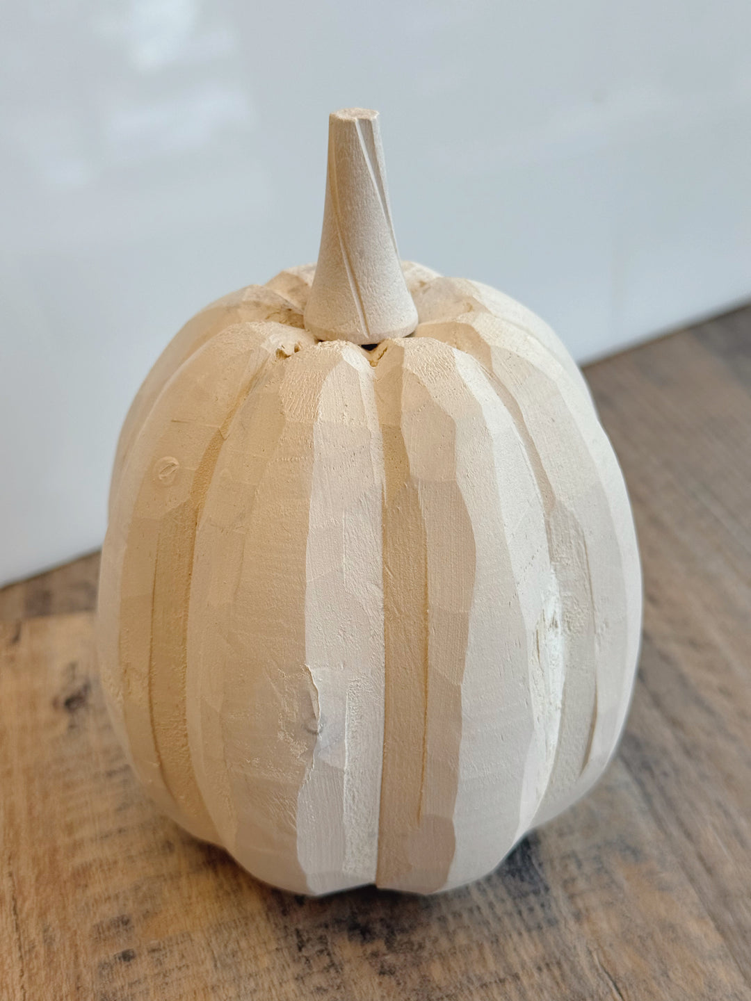 White 3D Carved Pumpkin
