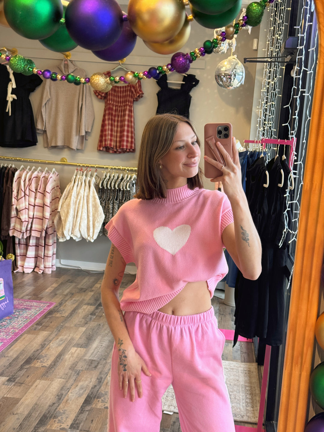 Valerie Valentine Cropped Sweater