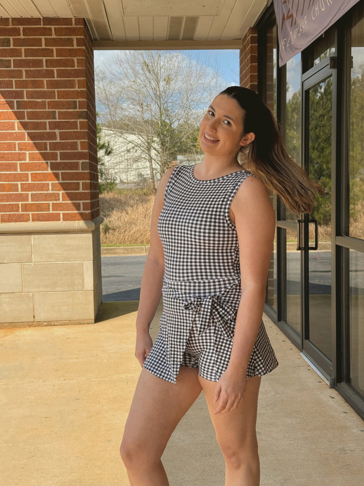 Gracie Gingham Wrap Dress