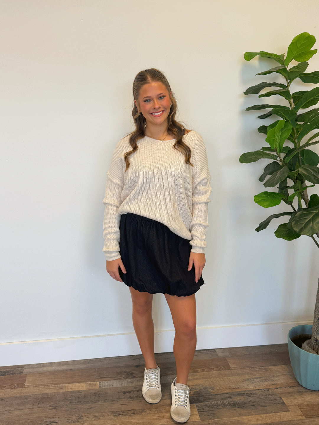 MACEY BUBBLE HEM SKIRT
