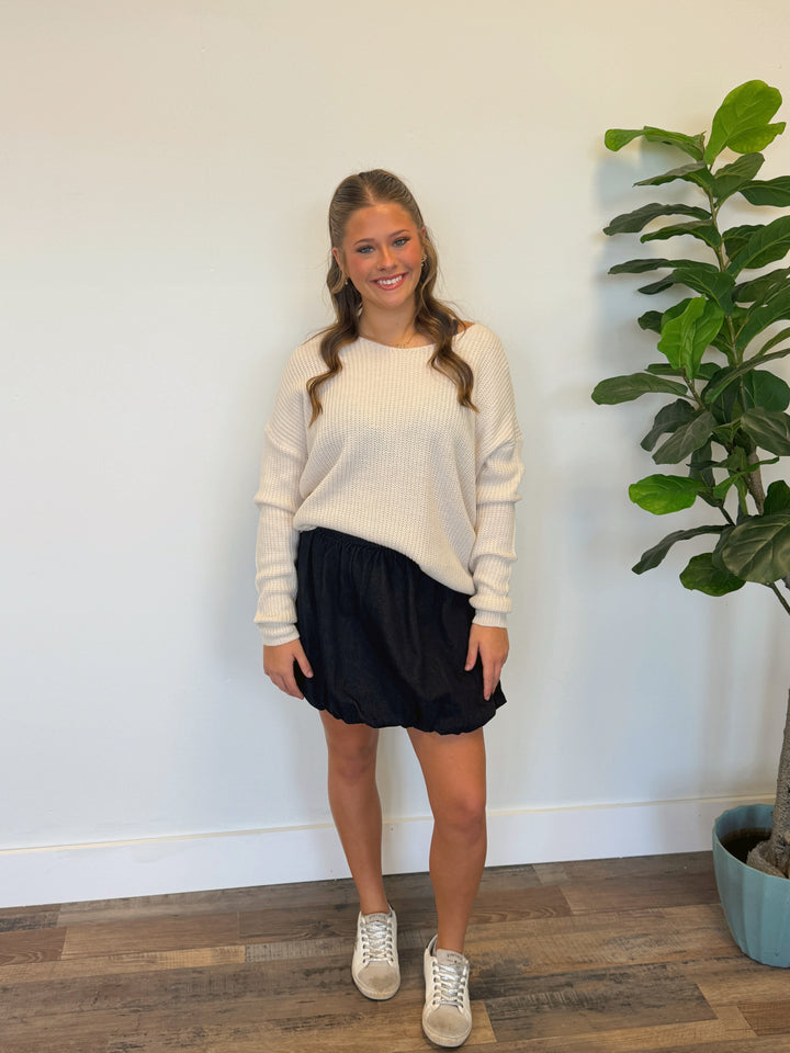 MACEY BUBBLE HEM SKIRT