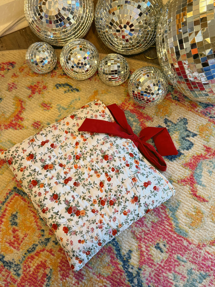 Emilia Red Floral Bible Cover