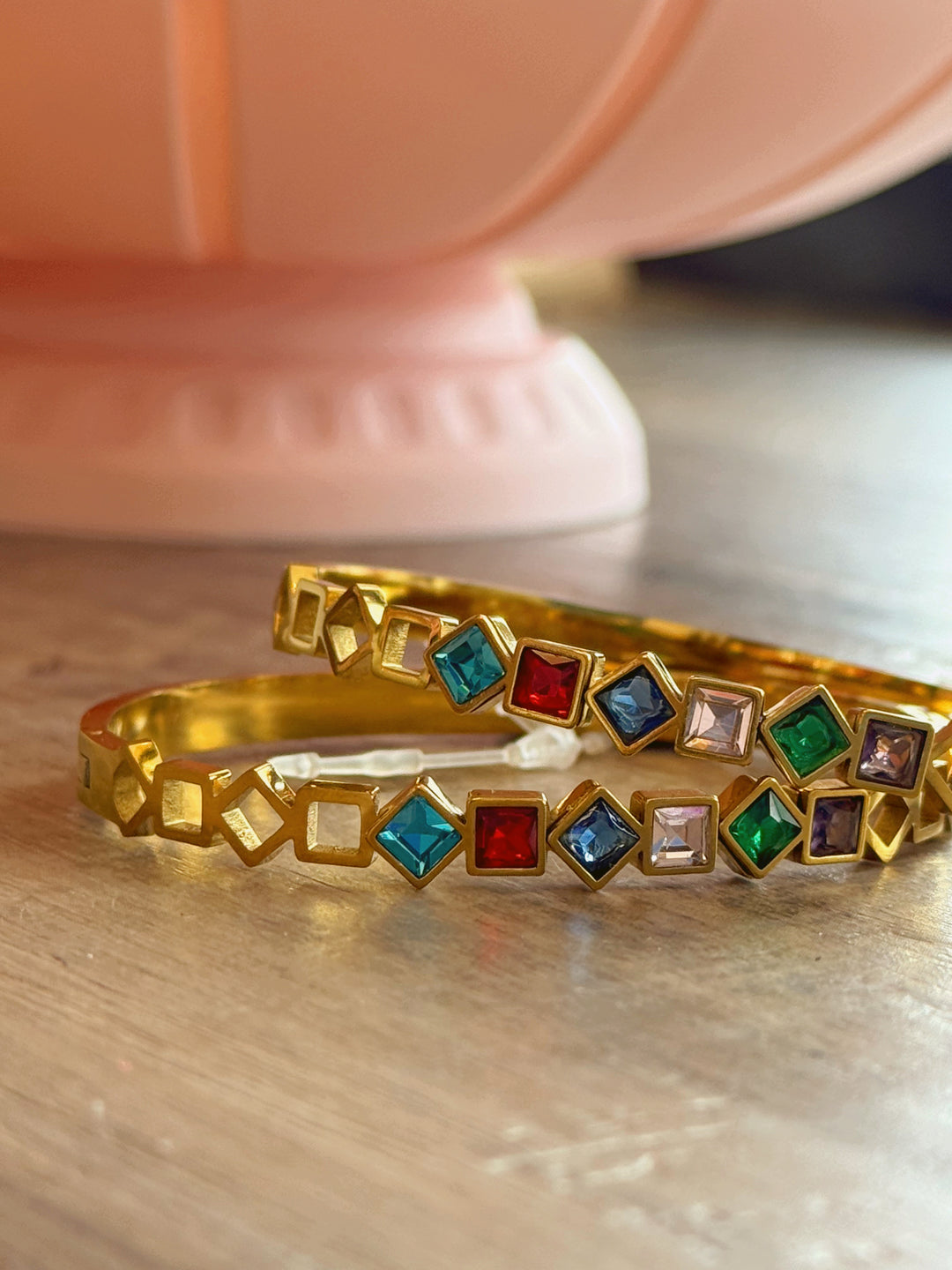18K Gold Plated Colorful Bangle