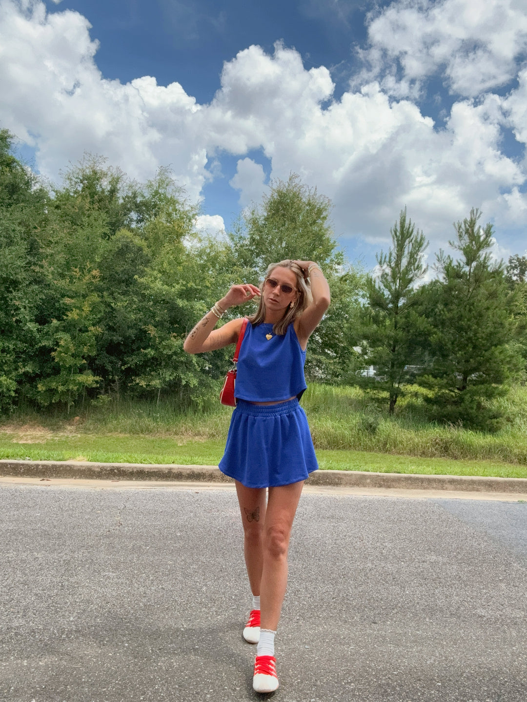 Kailee Terry Knit Tennis Skort Set