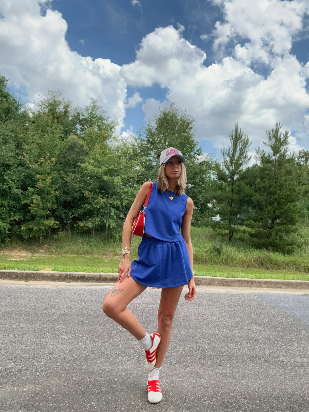 Kailee Terry Knit Tennis Skort Set