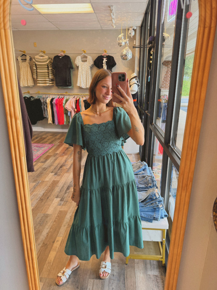 ESSENCE OF FALL MIDI DRESS