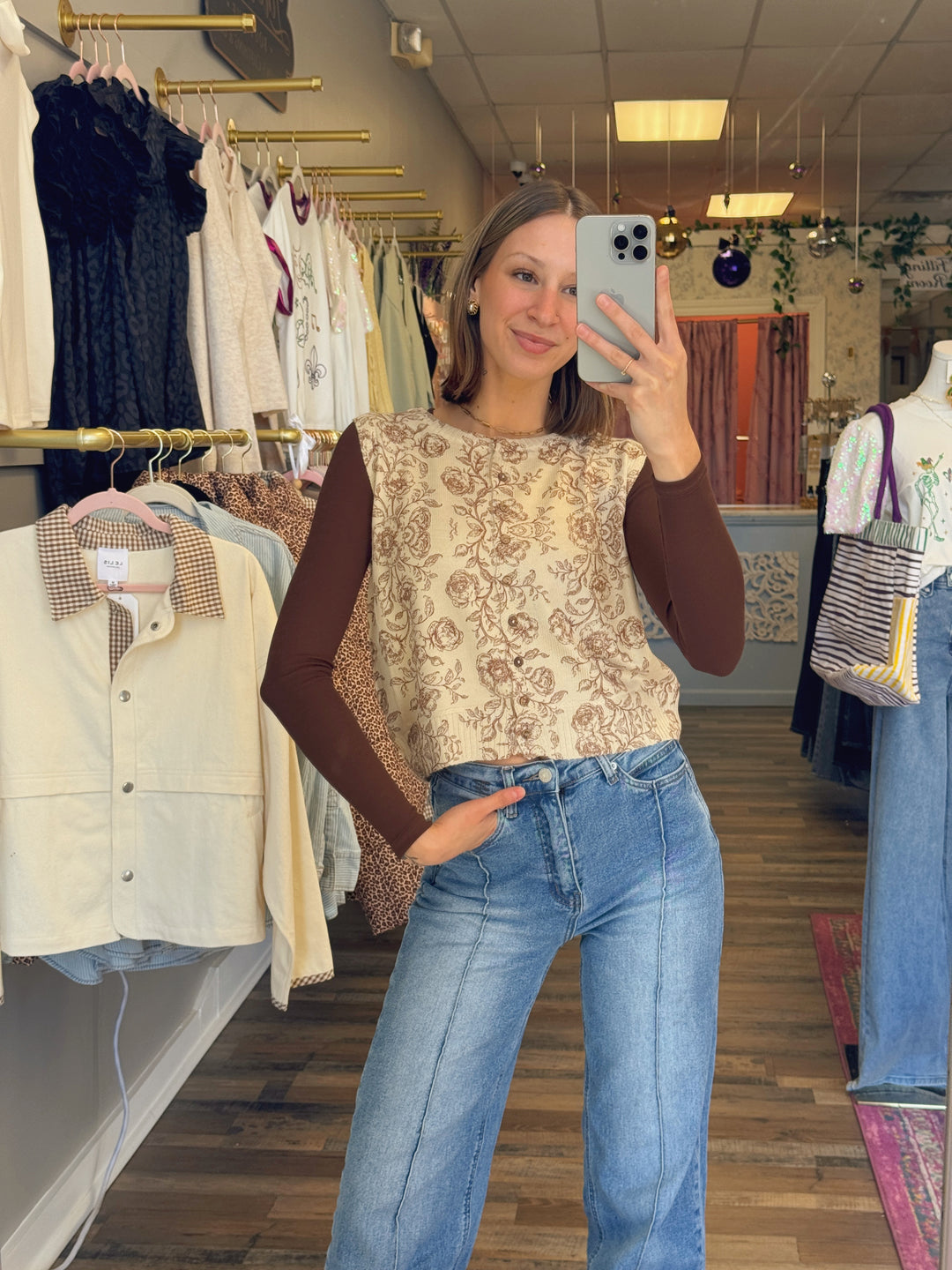 Elizabeth Floral Sweater Vest